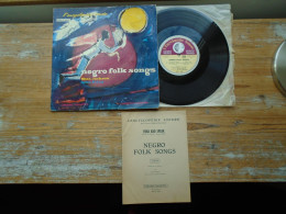 10" VINYLE NEGRO FOLK SONGS 270E828 + LIVRET L ENCYCLOPEDIE SONORE LIBRAIRIE HACHETTE RHEA JACKSON JOHN RILEY - Spezialformate