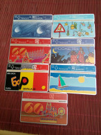 Landis & Gyr 7 DifferentBelgium  Old Cards Used Rare - Without Chip