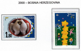 BOSNIA HERCEGOVINA 2000 (MOSTAR) - TEMA EUROPA - 2 SELLOS** - 2000