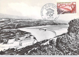 Barrage De VOUGLANS (39) FDC Maximum  Maquette Du Barrage  Carte Postale Premier Jour 1er Jour 1969 - 1960-1969