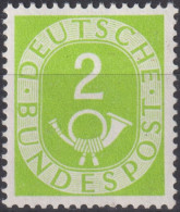 1951 Deutschland > BRD, ** Mi:DE 123, Sn:DE 670, Yt:DE 9, Ziffer Mit Posthorn - Ungebraucht