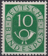 1951 Deutschland > BRD, ** Mi:DE 128, Sn:DE 675, Yt:DE 14, Ziffer Mit Posthorn - Ungebraucht