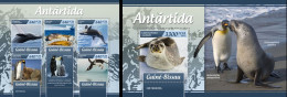 Guinea Bissau 2019, Animals In Antartic, Penguins, Seals, 5val In BF +BF - Antarktischen Tierwelt