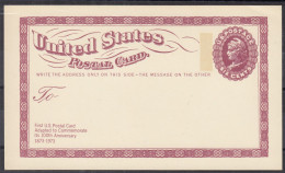 ⁕ U.S. 1973 ⁕ 100th Anniv. 1873 - 1973 Six Cents ⁕ 1v Unused Postcard Stationery - 1961-80