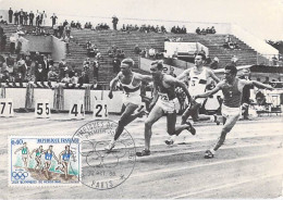 JEUX OLYMPIQUES De MEXICO  FDC Maximum   Carte Postale Premier Jour 1er Jour 1968  (athlétisme Relais 4 X 100 M) - 1960-1969