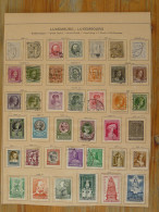 Luxembourg 4 Pages De Timbres Oblitérés Sur Charnières Période 1882-1954 - Verzamelingen