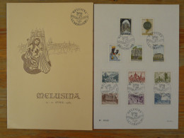 Encart Commemoratif Folder Sirène Melusina Mermaid Luxembourg 1963 (ex 3) - Briefe U. Dokumente