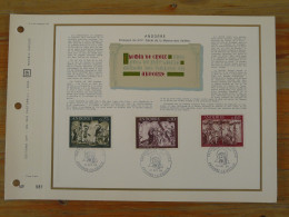 Feuillet CEF N°4 Fresques Art Religieux Andorre 1968 - Cartas & Documentos