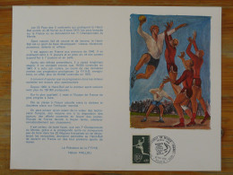 Document FDC Burin D'Or Championnat Du Monde Handball Paris 1970 - Balonmano