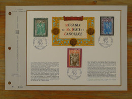 Feuillet CEF N°10 Retable St-Jean De Casselles Art Religieux Andorre 1971 - Lettres & Documents