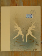 Document FDC Patinage Artistique Figure Skating Lyon 1971 (ex 3) - Eiskunstlauf