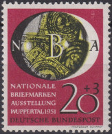 1951 Deutschland > BRD, ** Mi:DE 142, Sn:DE B319, Yt:DE 28, Nationale Briefmarkenausstellung Wuppertal - Ungebraucht