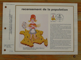 Feuillet CEF Variété Corse Sans Le 7 Recensement 1982 - Lettres & Documents