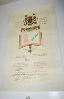 AF2 Ancien Diplôme - Les Vétérans Du Roi - Specimen - Liège - Diplômes & Bulletins Scolaires