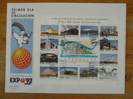 FDC Bloc Exposition Universelle Sevilla 1992 - 1992 – Sevilla (Spanje)