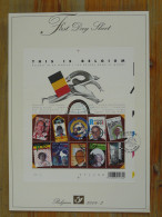 Document FDC Bloc Les Belges Dans Le Monde 2004 - Storia Postale