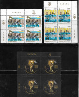 #75306 ARGENTINA 2023 SPORTS FOOTBALL SOCCER WORLD CUP QATAR CHAMPION ARGENTINA SET BLOCx4 CUADREMNH - Nuevos