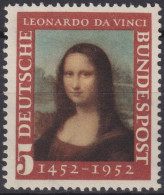 1952 Deutschland > BRD, ** Mi:DE 148I, Sn:DE 687, Yt:DE 34,Mona Lisa Gioconda Von Leonardo Da Vinci - Ungebraucht