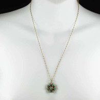 Neuf - Collier Créateur Michal Golan Pendentif Nacre Abalone Turquoise Cristaux Rose Kasbah Collection 2023 - Necklaces/Chains