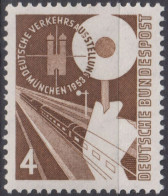 1953 Deutschland > BRD, ** Mi:DE 167, Sn:DE 698, Yt:DE 53, Deutsche Verkehrsausstellung München, Eisenbahn - Ungebraucht