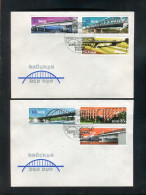 "DDR" 1976, Mi. 2163-2168 "Bruecken" Auf 2 FDC (C934) - 1971-1980