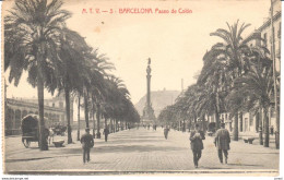 POSTAL   BARCELONA  - CATALUNYA  - PASEO DE COLON - Barcelona