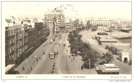 POSTAL.-  CADIZ - ESPAÑA  - CALLE DE LA ADUANA  ( RUE DES DOUANES - STREET CUSTOMS ) - Cádiz