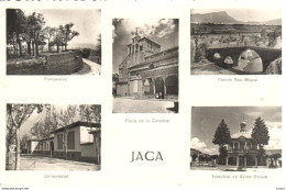 POSTAL    JACA  -HUESCA  -VISTAS VARIAS - Otros & Sin Clasificación