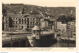 POSTAL   BILBAO  -PAIS VASCO  -PUENTE LEVADIZO Y CASA CONSISTORIAL - Vizcaya (Bilbao)