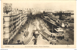 POSTAL     CADIZ  -ANDALUCIA  - AV. ISAAC PERAL Y PASEO CANALEJAS - Cádiz