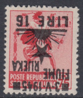 FIUME OCC. YUGOSLAVA - Sass. N.19a- Cv 130 Euro - VARIETA' SOPRASTAMPA CAPOVOLTA - MNH** - GOMMA INTEGRA - Yugoslavian Occ.: Fiume