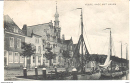 POSTAL    VEERE  - HOLANDA  - MUELLE CON PUERTO  ( KADE MET HAVEN - QUAY AVEC PORT  - QUAY WITH PORT ) - Veere