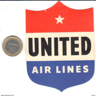 ETIQUETA DE AVION  - UNITED AIR LINES - Baggage Labels & Tags