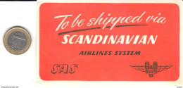 ETIQUETA DE AVION  - SCANDINAVIAN AIRLINES SYSTEM  (SAS) - Étiquettes à Bagages