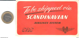 ETIQUETA DE AVION  - SCANDINAVIAN AIRLINES SYSTEM  (SAS) - Baggage Labels & Tags