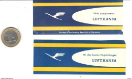 ETIQUETA DE AVION  -  LUFTHANSA (2 ETIQUETAS) - Baggage Labels & Tags