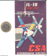 ETIQUETA DE AVION  - CSA -CZECHOSLOVAK AIRLINES - Aufklebschilder Und Gepäckbeschriftung