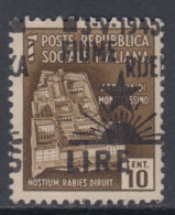 FIUME OCC. YUGOSLAVA - Sass. N.16i - Cv 60 Euro - VARIETA' SOPRASTAMPA CAPOVOLTA E SPOSTATA - MNH** - GOMMA INTEGRA - Occup. Iugoslava: Fiume