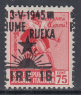 FIUME OCC. YUGOSLAVA - Sass. N.19L - Cv 70 Euro - VARIETA' SOPRASTAMPA CAPOVOLTA E SPOSTATA - MNH** - GOMMA INTEGRA - Yugoslavian Occ.: Fiume