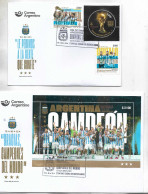 #75312 ARGENTINA 2023 SPORTS FOOTBALL SOCCER WORLD CUP QATAR CHAMPION ARGENTINA FDC 2 SCANS - Nuevos