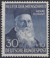 1952 Deutschland > BRD, ** Mi:DE 159, Sn:DE B330, Yt:DE 45, Henri Dunant, Wohlfahrt - Ungebraucht