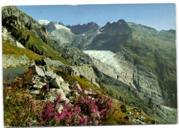 Blick Von Der Grimselstrasse Auf Rhonegletscher Und Galenstock - Lens