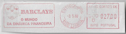 Portugal 1988 Fragment Meter Stamp Hasler Mailmaster Slogan Barclays The World Of Financial Dynamics Lisbon Entrecampos - Covers & Documents