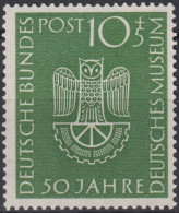 1953 Deutschland > BRD, ** Mi:DE 163, Sn:DE B331, Yt:DE 51, 50 Jahre Deutsches Museum München, Signum - Ungebraucht