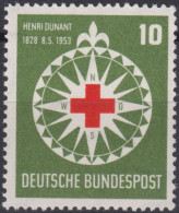 1953 Deutschland > BRD, ** Mi:DE 164, Sn:DE 696, Yt:DE 50, Henry Dunant, Rotes Kreuz - Ungebraucht