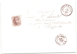 Oblutération Du Bureau Des Postes De Cerfontaine Utilisée De 1864 à 1873 - Cerfontaine