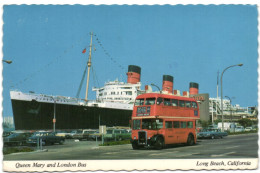 Long Beach - California - Queen Mary And London Bus - Long Beach