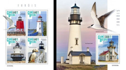 Guinea Bissau 2019, Lighthouses And Birds, 4val In BF +BF - Albatros & Stormvogels