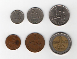 Bahrain Coins - Set Of 6 Pecs - From 5 Fils To 100 Fils First Issue Year 1965 + 500 Fils Year 2000 - Bahreïn