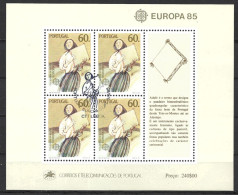 Portugal 1985. Scott #1627a (U) Souvenir Sheet, Europa, Music  *Complete* - Oblitérés